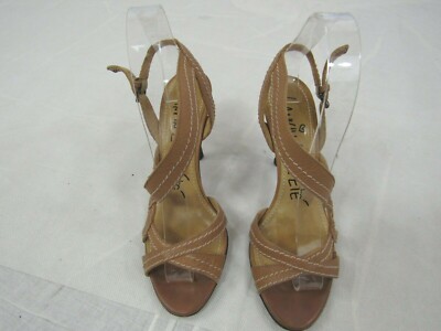 Lanvin 2012 Ete Brown Leather Strappy Heeled Sandal Size 36