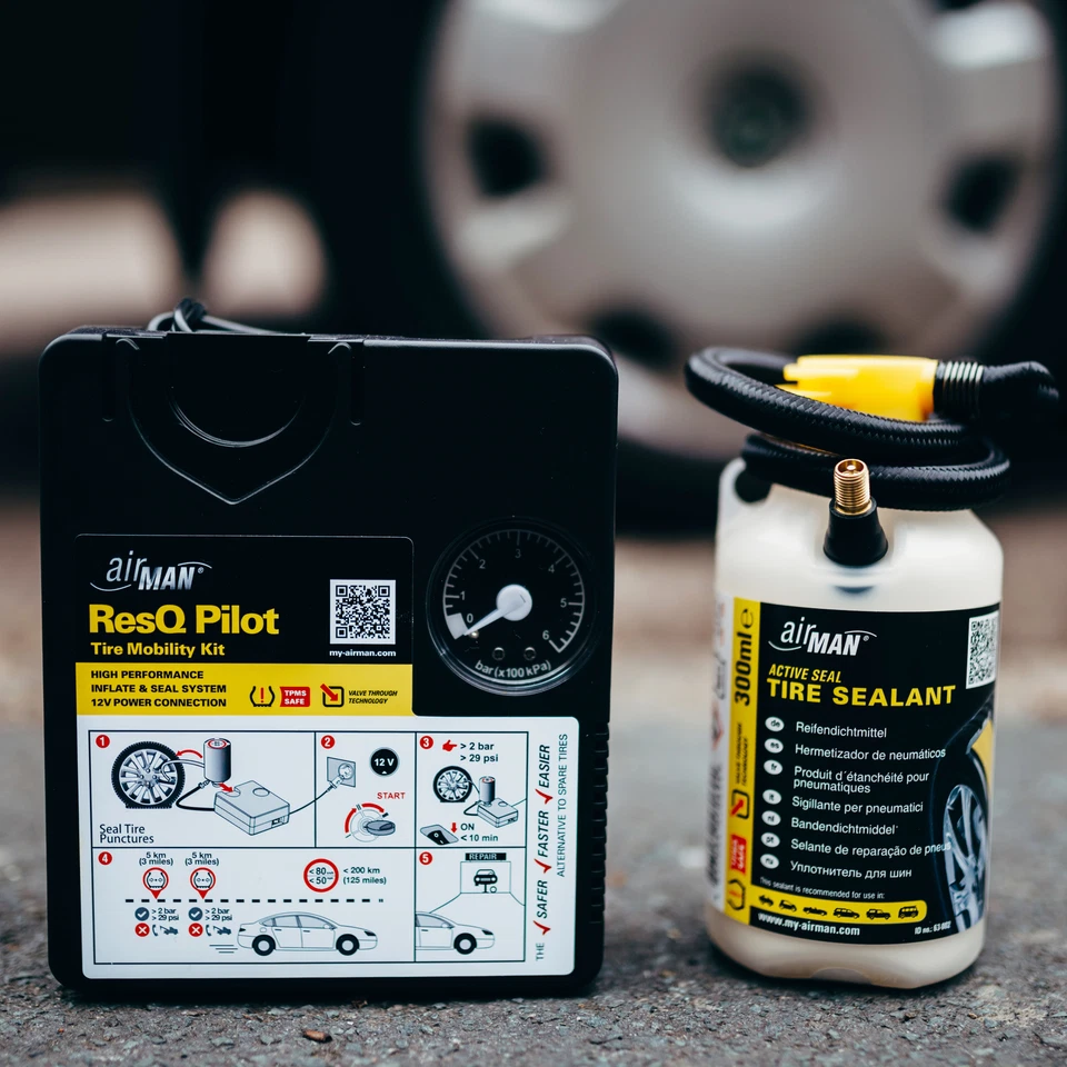 AirMan ResQ Pilot - Flat Tyre Repair Kit, with Compressor and Universal Sealant - Image 2 of 4