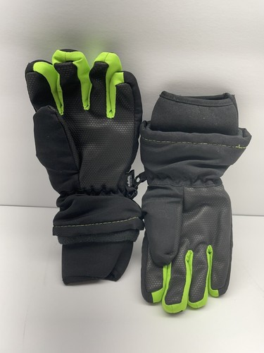 Swiss Tech Boys Gloves 3M Thinsulate Black Green - Picture 2 of 6