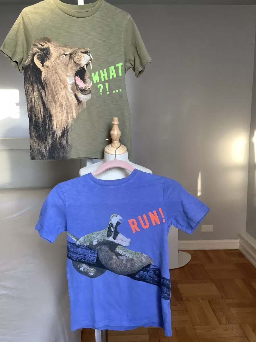 Gap Kids Predictors Lion Python Cotton Thick T shirt Lot Size M 8