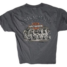 2008 Harley-Davidson Men's T-shirt Small S Short Sleeve Cotton Bangor, ME Maine