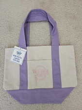 Trader Joe's  Mini Canvas Tote Bag, Purple