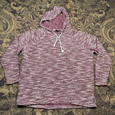 Vtg Y2K Rusty Surfwear Knit Red Pullover Hoodie Womens Size Small