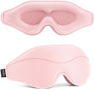 MOEASEii Sleep Mask - Total Blackout 3D Sleeping 1 Count (Pack of 1), Pink 
