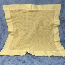 Baby Morgan yellow Mini Blankie Thermal Acrylic Nylon edge Security Blanket