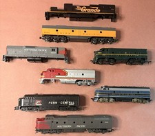HO Scale Diesel Locomotives, Manufacturers like Athearn, Tyco, and Rivarossi.
