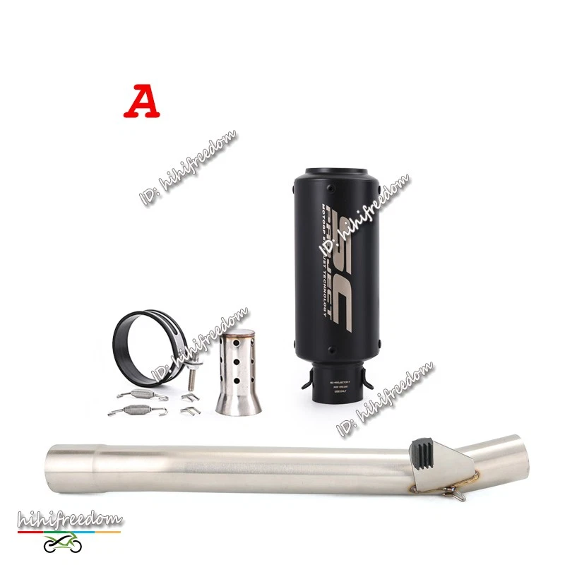 Deslizable para Suzuki Bandit 600 GSF600S 1995-2006 puntas de escape silenciador tubo de enlace medio Foto 2 de 4