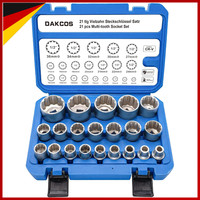 "SteckschlüSsel Set 21Tlg 1/2\" Vielzahn Sw 8-36Mm CR-V ChromoberfläChe Werkzeug"