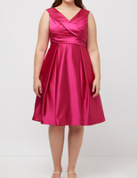 Ulla Popken Damen GroßE GrößEn Abendkleid Linie Drapiert Ausschnitt Gr 54