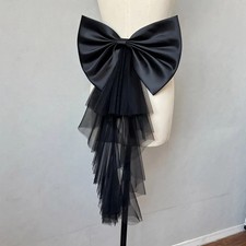 Satin Mesh Bow Waist Accessories For Wedding Dresses And Formal Wear