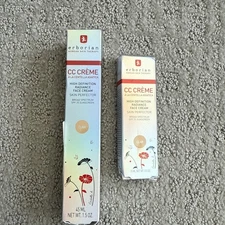 2 Erborian CC Creme High Definition Radiance Face Cream Clair 1.5 Oz & .5 Oz New