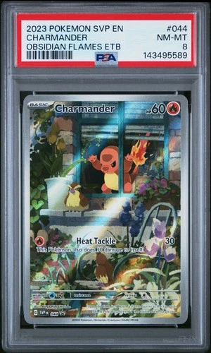 2023 POKEMON SVP EN-SV BLACK STAR PROMO #044 CHARMANDER PSA 8