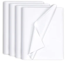 130 Sheets 20"x14" White Wrapping Tissue Paper Bulk for Gift Bags white 