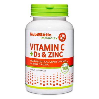  Vitamin C + Vitamin D3  Zinc, 100 Capsules | Potent, Comprehensive Immune S...