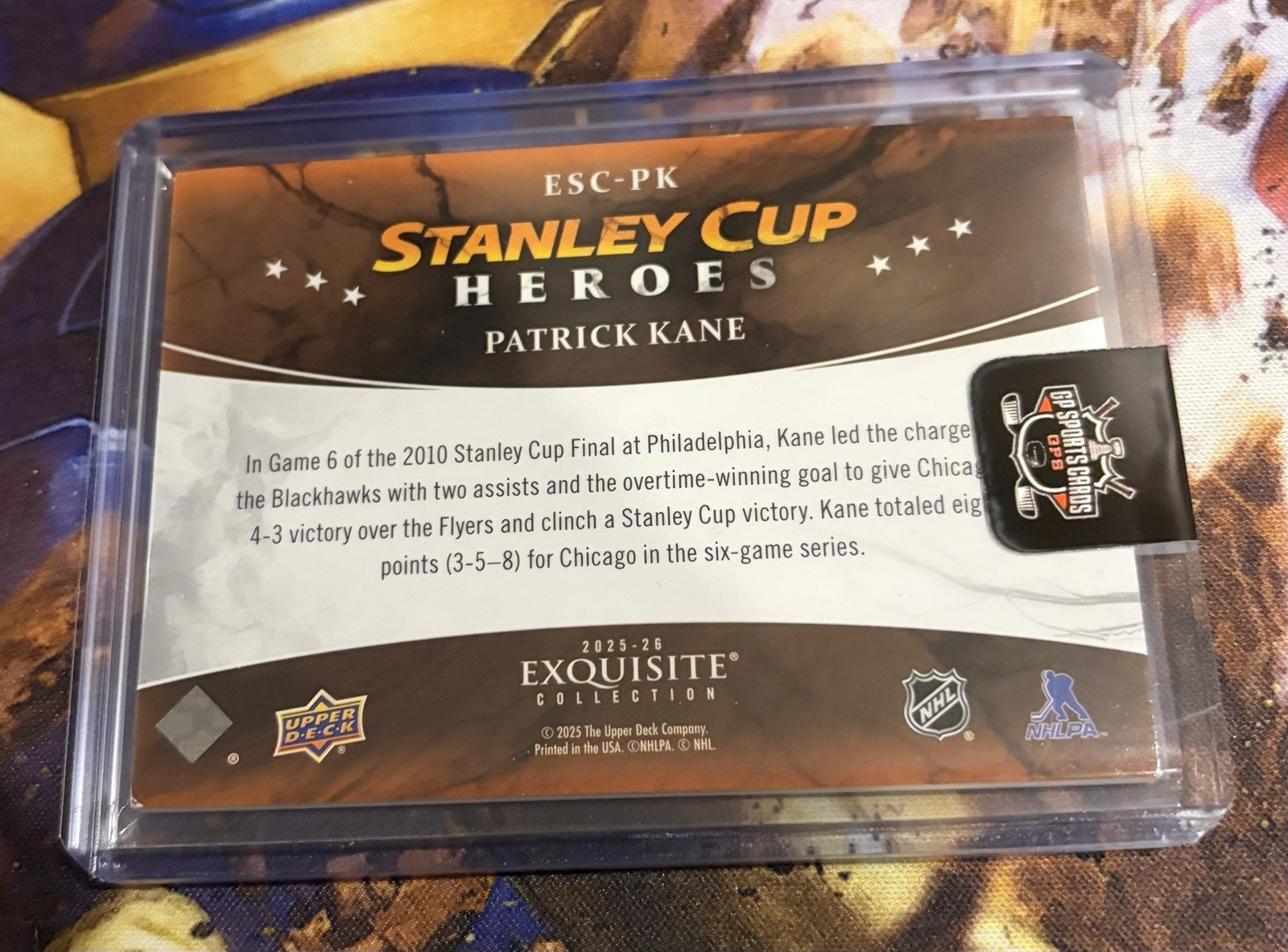 2025-26 UPPER DECK BLACK DIAMOND PATRICK KANE STANLEY CUP HEROES#ESC-PK /299