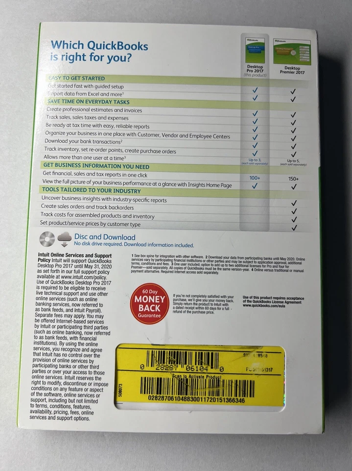 Intuit QUICKBOOKS DESKTOP PRO 2017 Pre-Owned - Image 2 of 4