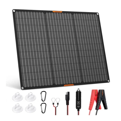 50W Solarpanel 12V Tragbares Solar-Batterie-Ladegerät Outdoor Camping Zubehör - Bild 1 von 4