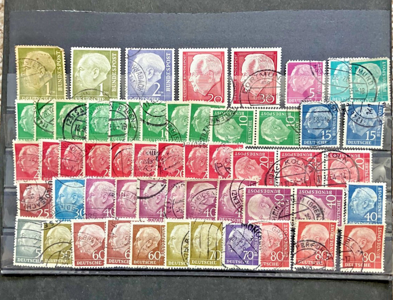 GERMANY - Collection Theodor Heuss Definitive Stamps - Used - Group #1