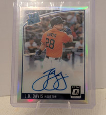 2018 Panini Donruss Optic J.D. Davis Astros Rated Rookie Prizm Auto RRS-JD