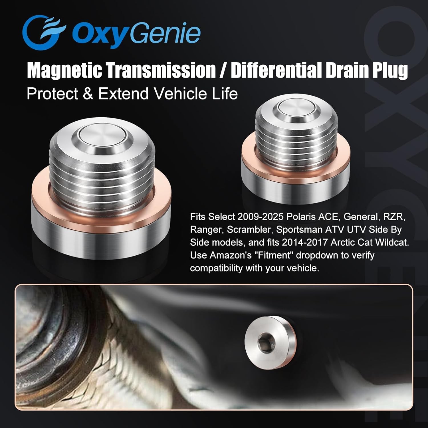 5PCS Stainless Steel Engine/Transmission/Differential Oil Drain Fill Plug w/10