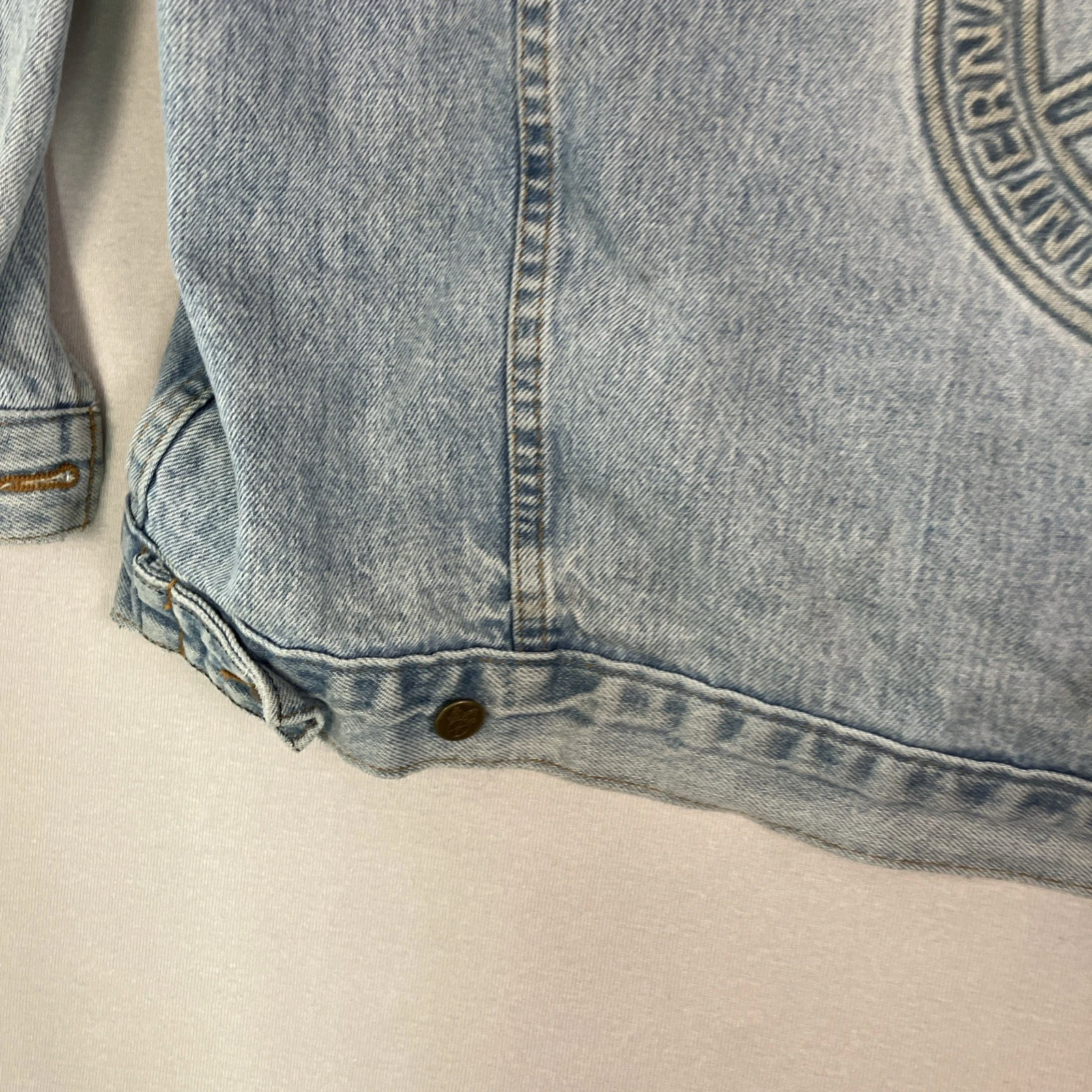 Vintage International Brotherhood Of Teamsters Denim Jacket 3-XL USA Made - product detail image 5