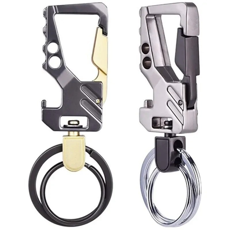 Heavy Duty Keychain Bottle Opener Metal Carabiner Key Ring