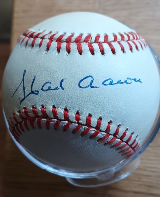 Hank Aaron Signed National League Baseball