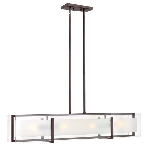 Hinkley Latitude 4-Light Linear Chandelier in Oil Rubbed Bronze 3996OZ - Picture 1 of 2