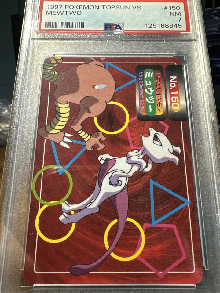 Pokémon Topsun japonés 1997 VS #150 Mewtwo PSA 7 Foto 4 de 4