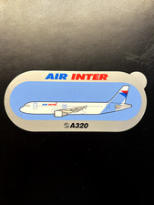 Airbus Sticker Air Inter A320 blau/rote Schrift neu