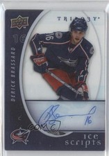 2008-09 Upper Deck Trilogy Ice Scripts Derick Brassard #IS-DB Auto 0f8