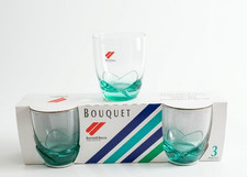 Set 6 Bicchieri BORMIOLI ROCCO Bouquet Vintage Anni 80 - Vetro Soffiato - NOS