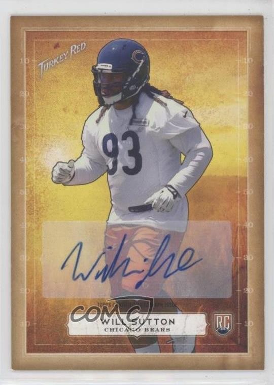2014 Topps Turkey Red Auto Will Sutton #3 Rookie Auto RC 3pu