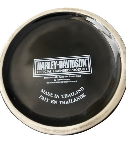 HARLEY-DAVIDSON Motor Cycles 3D Logo MUG Coffee Cup Silver Studs Orange Black - Picture 4 of 4