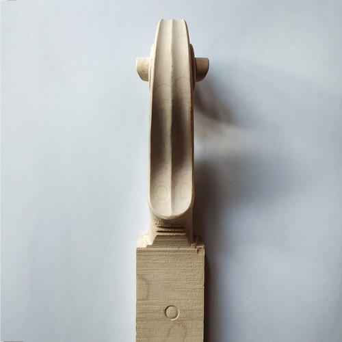 4/4 Strad Maple White Violin Neck Head Ebony Fingerboard Stradivari 1716 Model - Picture 3 of 6