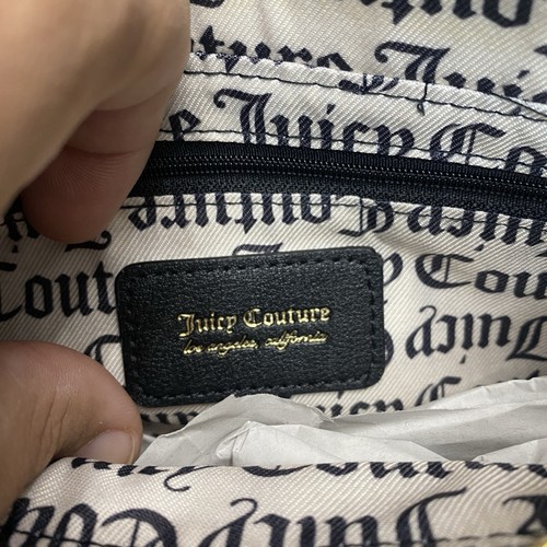 Juicy Couture Geldbörse + Kartenbörse Lot schwarz Glitzer Schultertasche Lakritz Neu mit Etikett - Bild 15 von 24