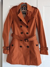 Burberry Prorsum Heritage Rust Brown Medium Cotton Trench Coat Uk 6 Us 4 £1790