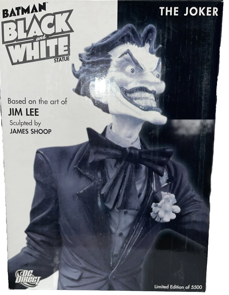 DC Direct: The Joker Black & White Statue edição limitada #4573/5500 com caixa - Imagem 2 de 4