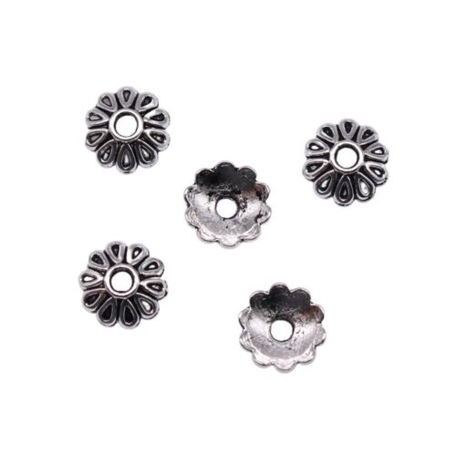 600 tapas de cuentas de plata tibetana 8x8x3 mm hazlo tú mismo para hacer joyas C14881 - Imagen 2 de 3