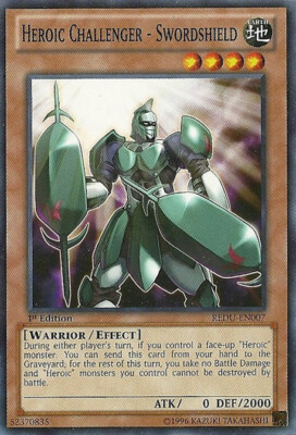 Yu-Gi-Oh! Karte – Heroic Challenger – Swordshield (REDU-EN007) – Common, 1st Edition