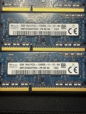 SK Hynix 4GB (2X2GB) 1Rx8 PC3L-12800S-11-12-B4 Ram Memory HMT325S6EFR8A-PB N0 AA