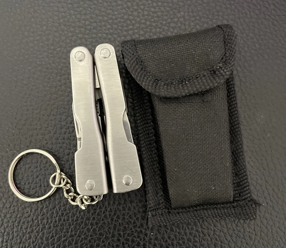 Multi Tool Kit Mini Keychain Scissors Screwdriver Pliers Can Bottle Opener