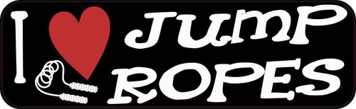 10x3 I Love Jump Ropes Bumper Sticker Vinyl Window Decal Vehicle Sports ...