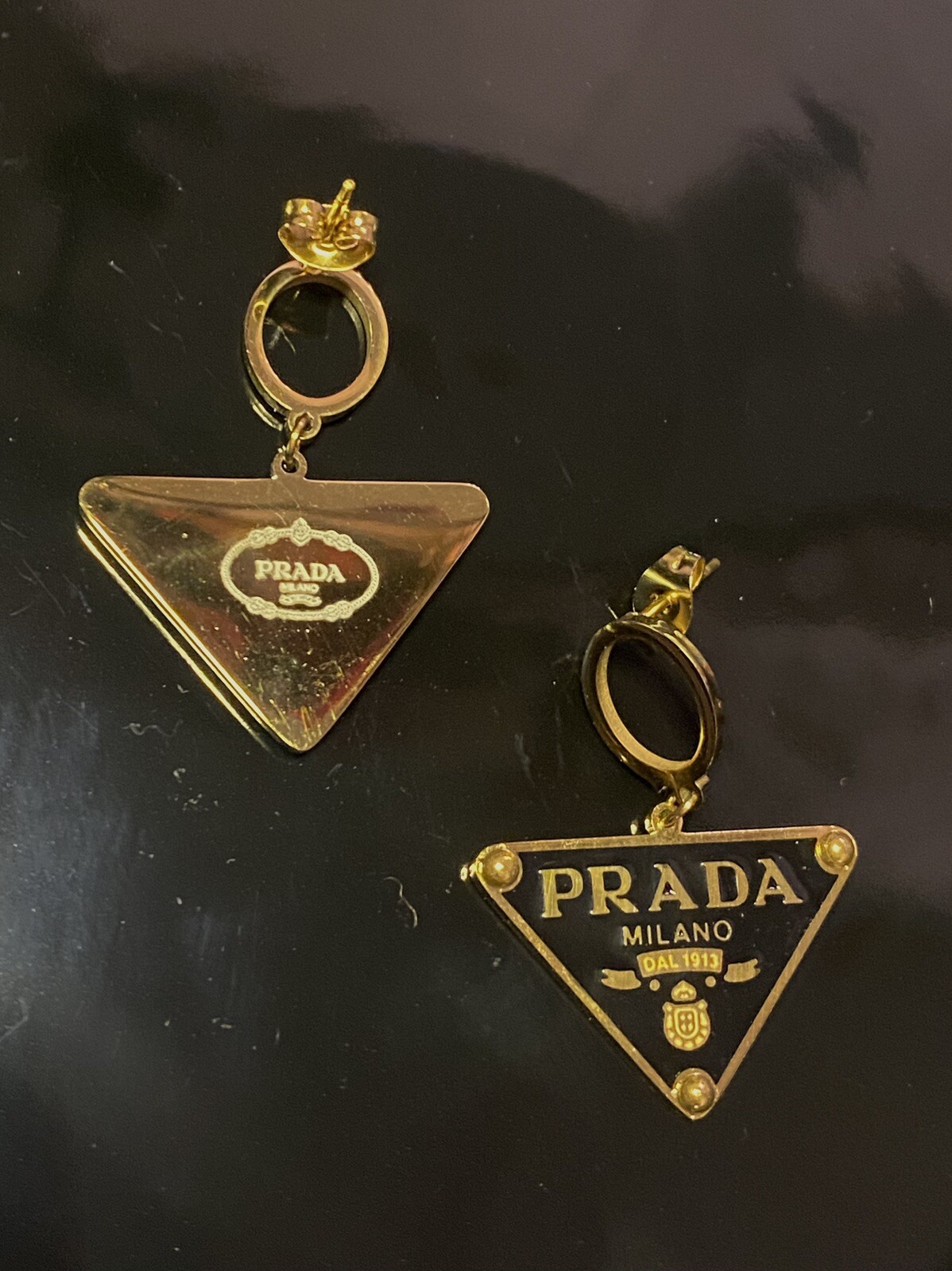 Prada Dangle Signature Earrings/ PPE022 eBay