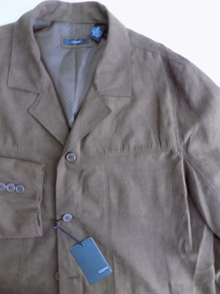 NUEVO CEZANI XL Hombres Suave Poli Abrigo Chaqueta Nuevo con Etiquetas Marrón MCJ1635 Ligero Foto 3 de 4