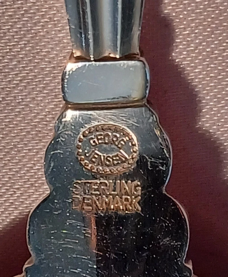 Cuchara para servir bellota de Georg Jensen sólida de ley-8" Foto 3 de 3