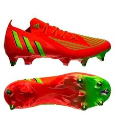 Adidas Predator Edge.1 SG Soccer Cleats Solar Red Orange New Laceless Mens 10