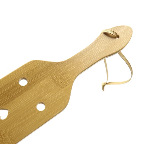 Bondage Bamboo Spanking Paddle with Holes Handle Wooden Flogger Whip BDSM Slave - Picture 12 of 13