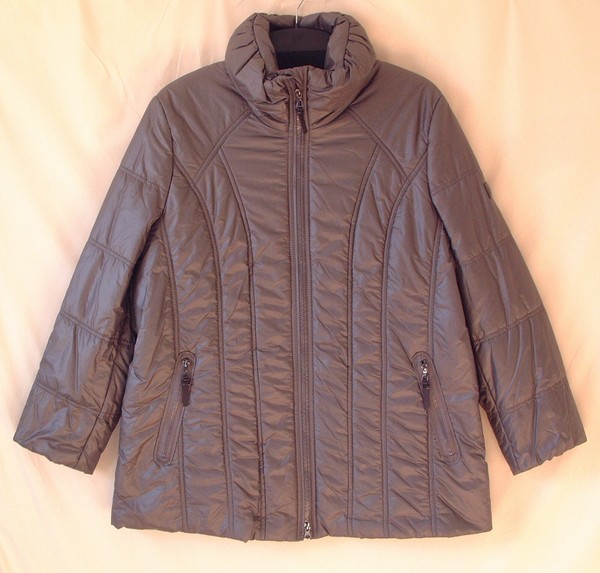 Samoon Steppjacke Gerry Weber Graubraun/Olive Polyester Winter Stepp Jacke Gr.46-image