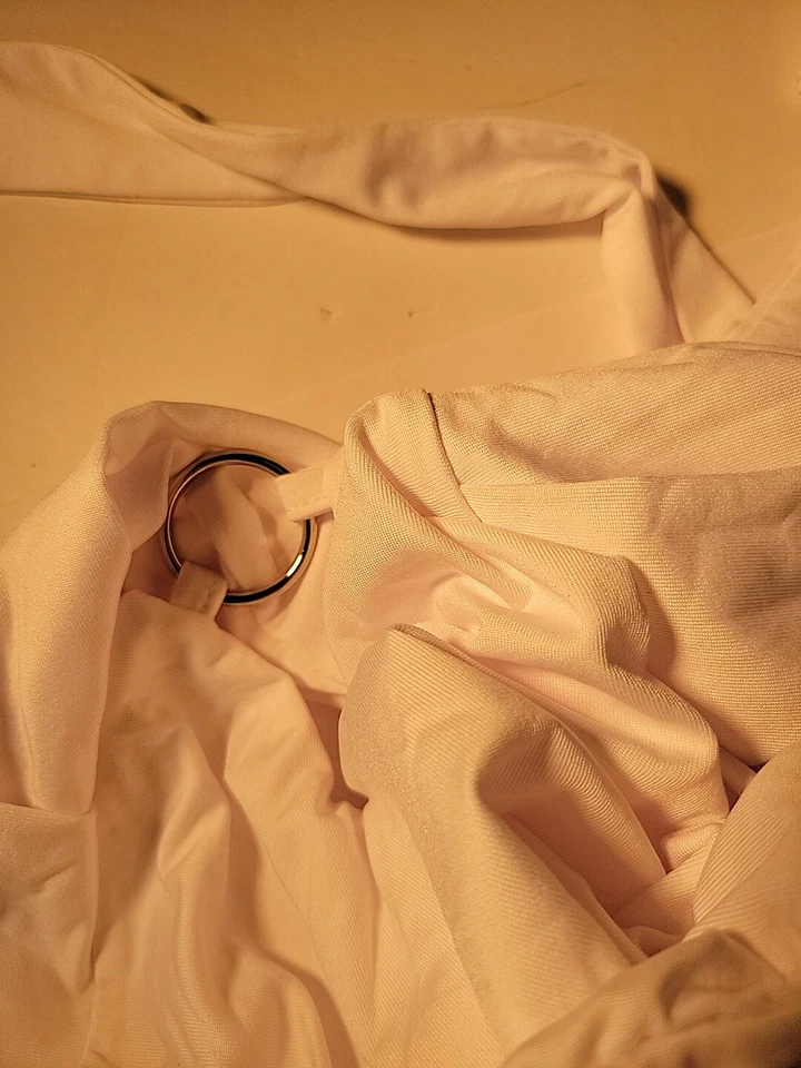 Womens White Cocktail Party Dress Sleeveless Tie Back Size S - Image 3 of 4